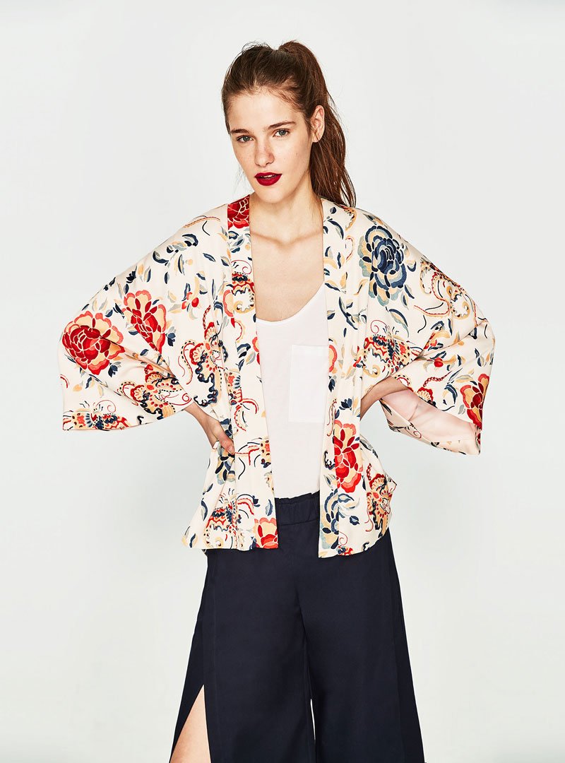 Sleeve Flowered Coat - Image 2